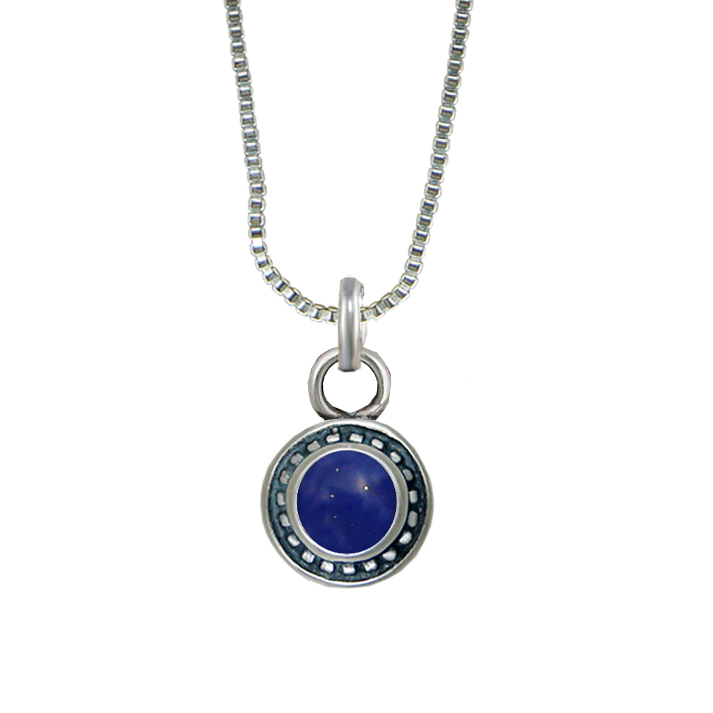 Sterling Silver Petite Little Lapis Lazuli Pendant Necklace Sterling Silver Petite Little Lapis Lazuli Pendant Necklace